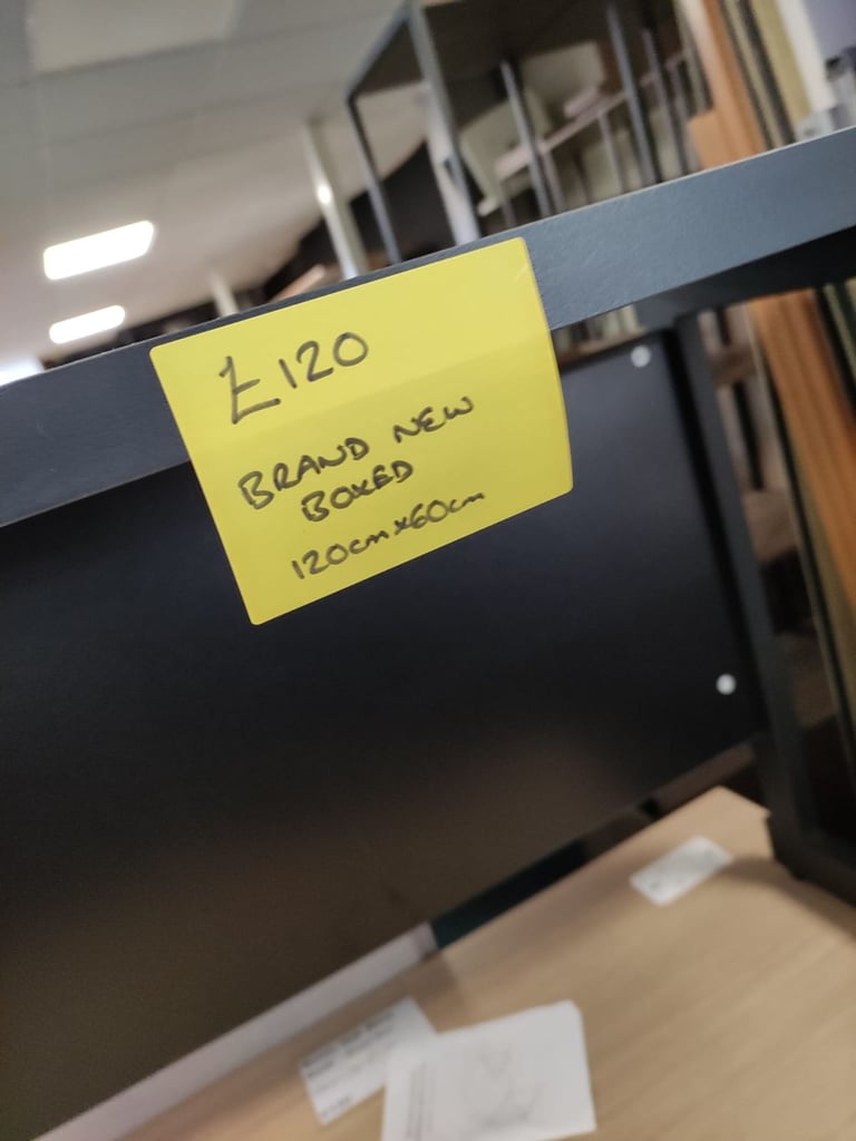 brand new black office desk