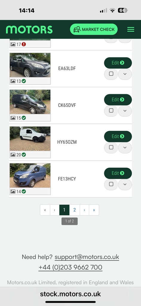 2017 Vauxhall Combo 2000 1.3 CDTI 16V 95ps H1 Van Euro 6 PANEL VAN Diesel Manual