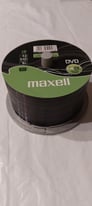 50 Maxell dual layer dvd`s, 8.5 gig