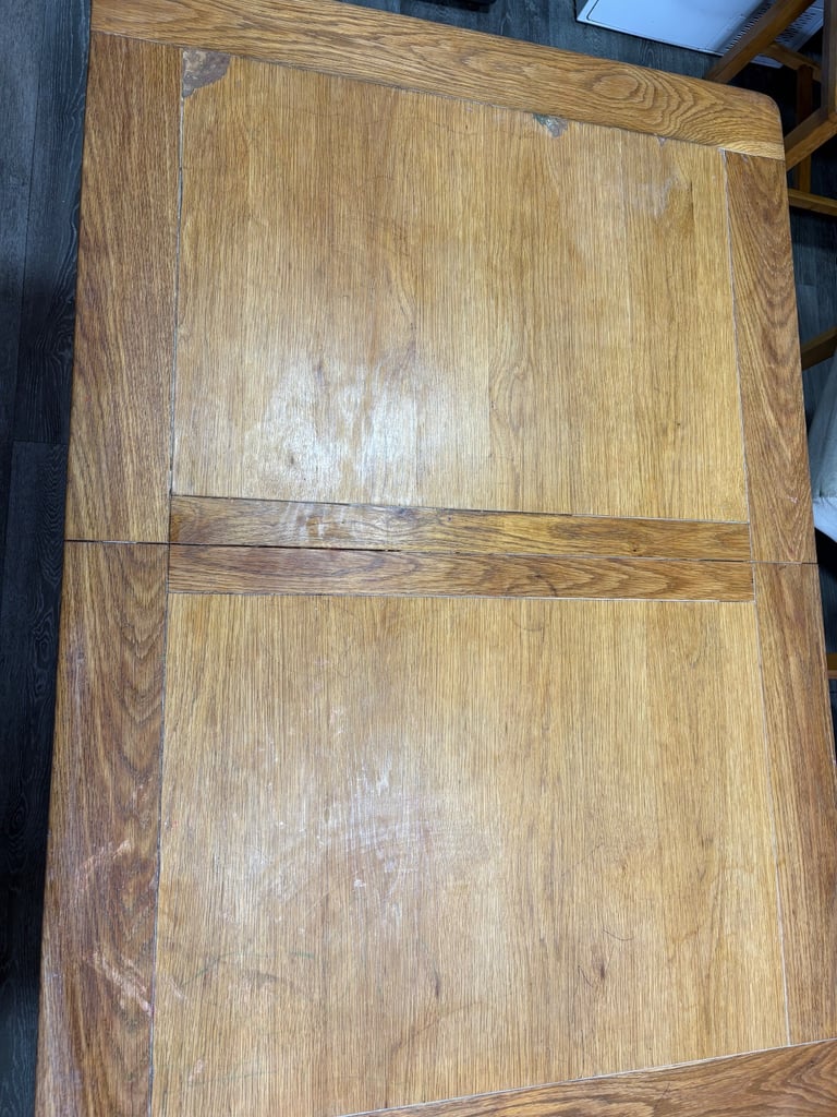 image for Oak table and 3 chairs 