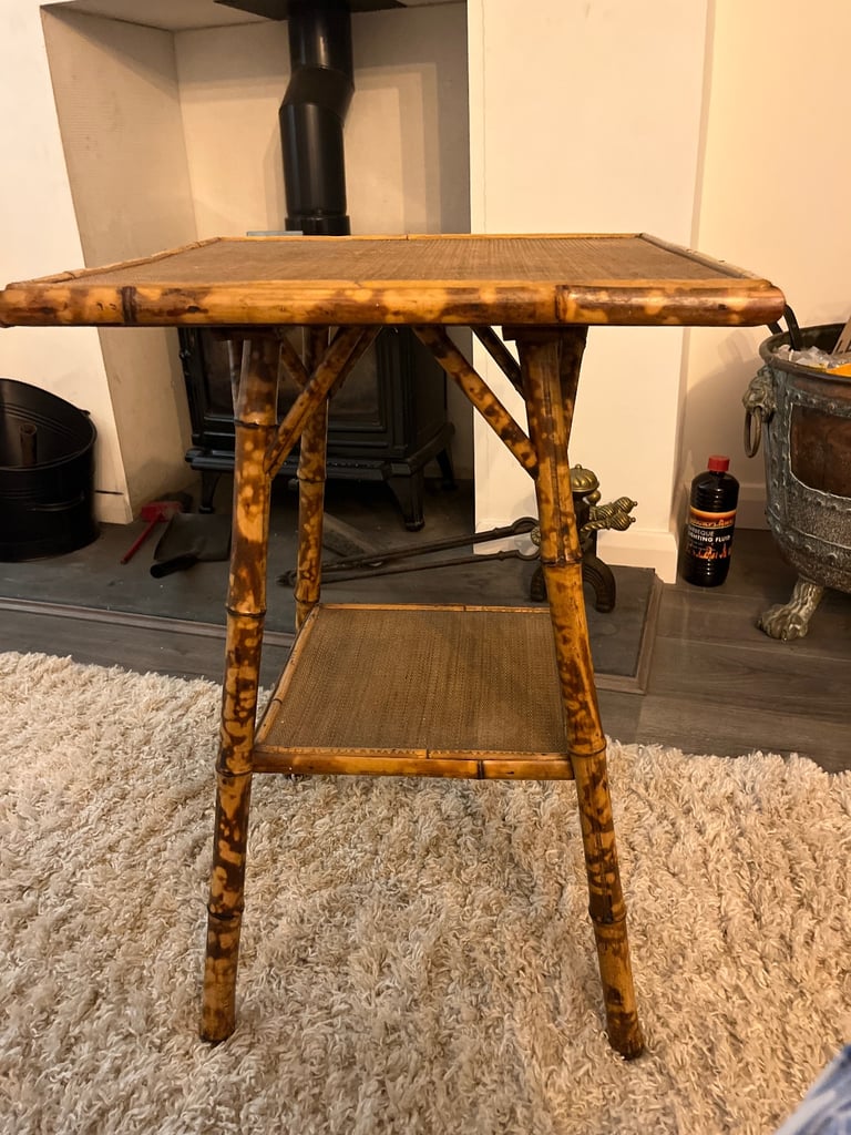 image for X2 Bamboo and wicker side tables 