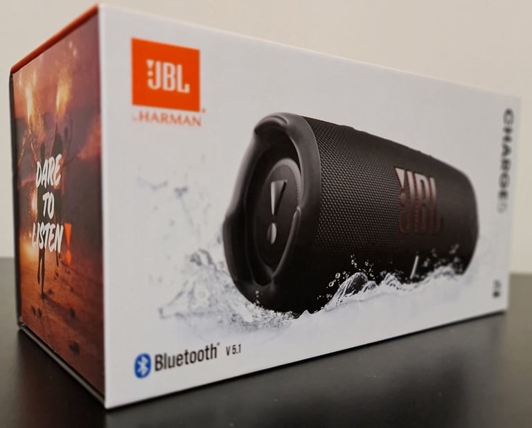 image for JBL Charge 5 Portable Speaker and Powerbank + Travelling Carrying Case - Black