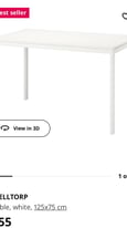 IKEA white Melltorp table