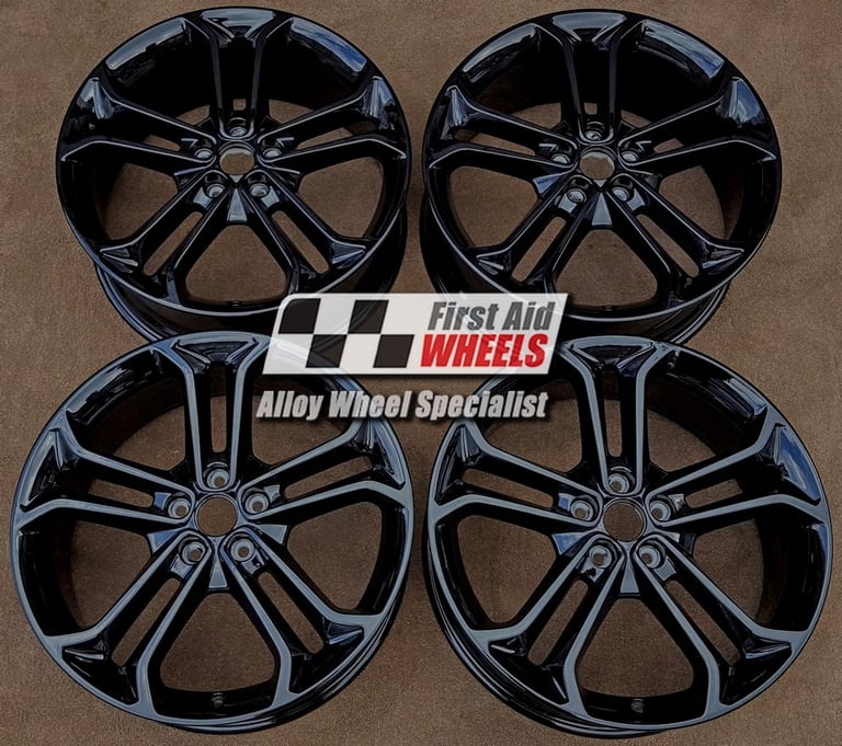 R561BG Swap FORD FOCUS ST 4X 19'' GENUINE 5 TWIN SPOKE GLOSS BLACK ALLOY WHEELS