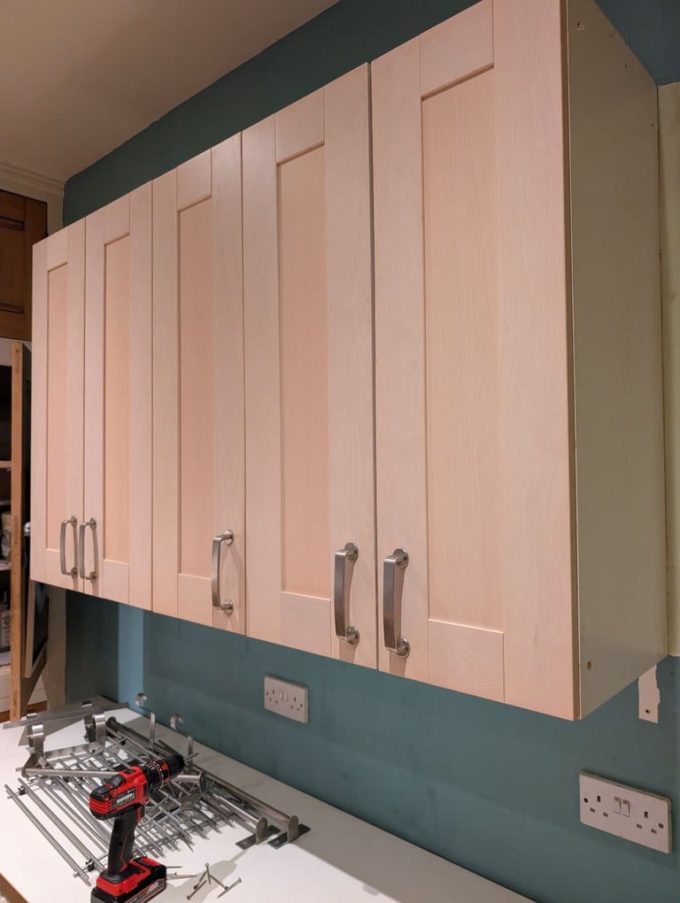 image for FREE Kitchen Units - 3 double, one single wall units including fixings and screws 