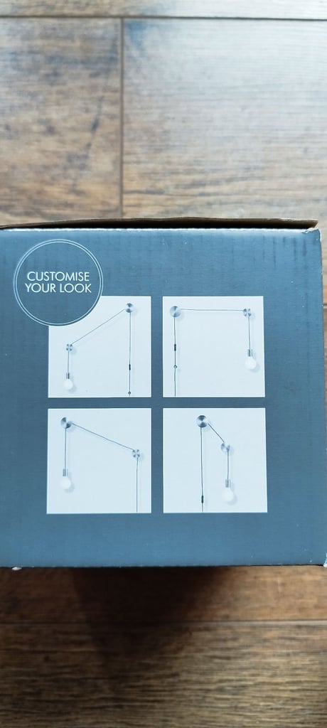 Brand new plug in wall mounted lights (B&Q price £25)