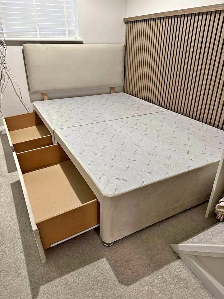 ]] Brand New Double Bed with Headboard – Optional 2/4 Drawers - Fast Delivery ]]