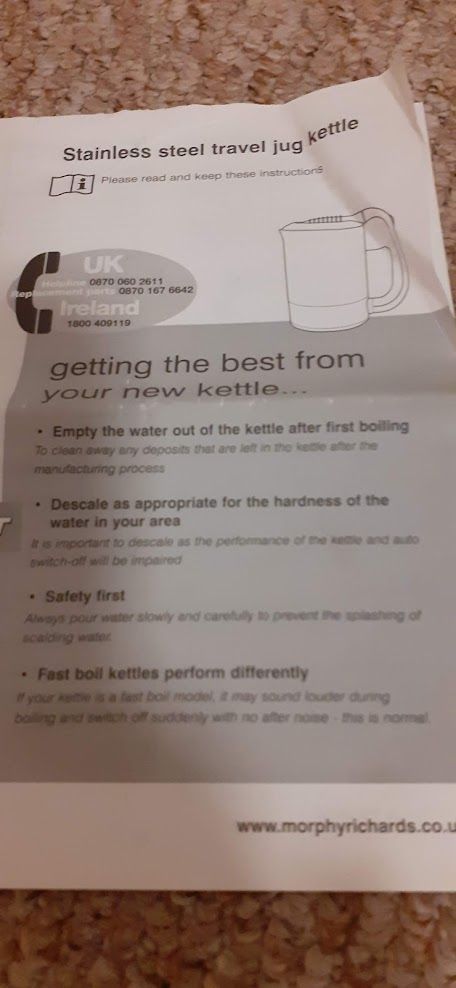 Travel Jug Kettle by Morphy Richards