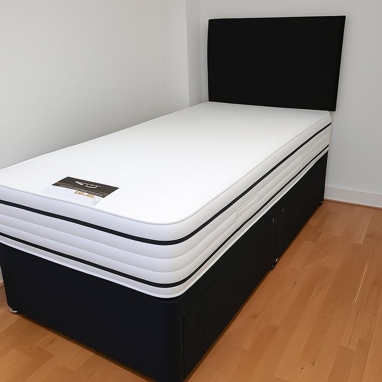 image for Divan Bed with Soft Mattress and Storage Ideal for Modern Compact Room Designs
