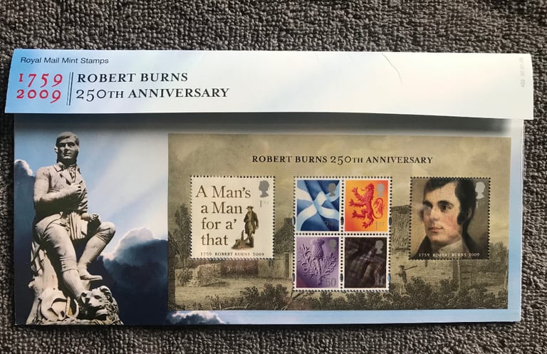 Royal Mail Mint Robert Burns stamps