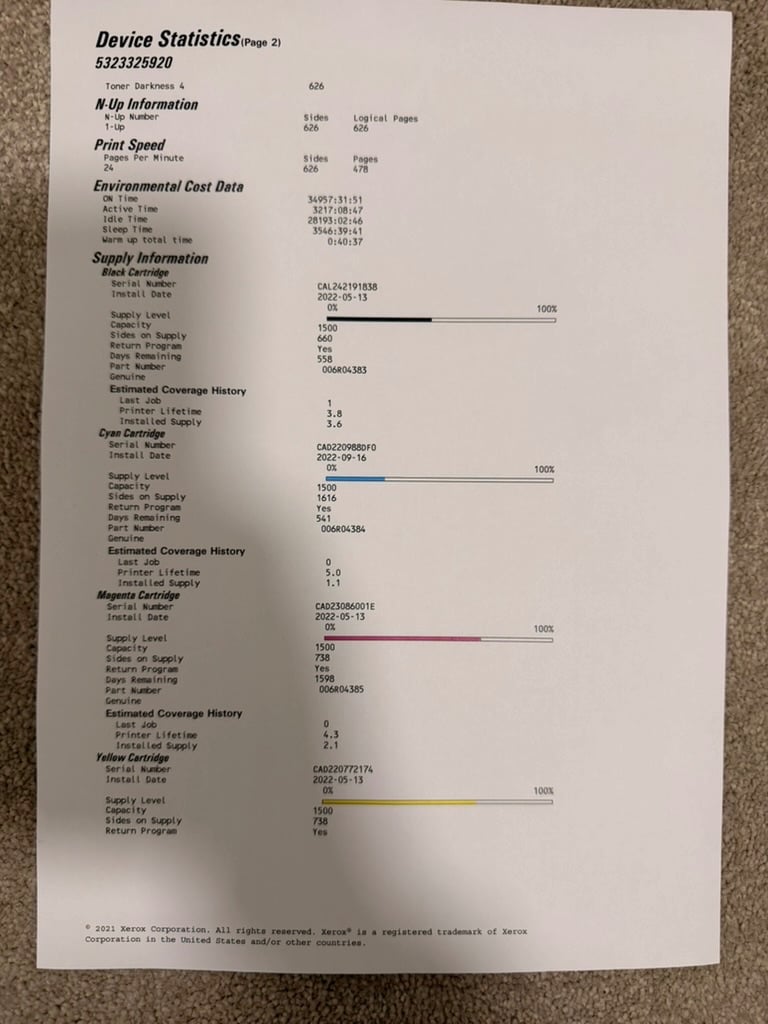 Xerox C230 Printer - Perfect working order