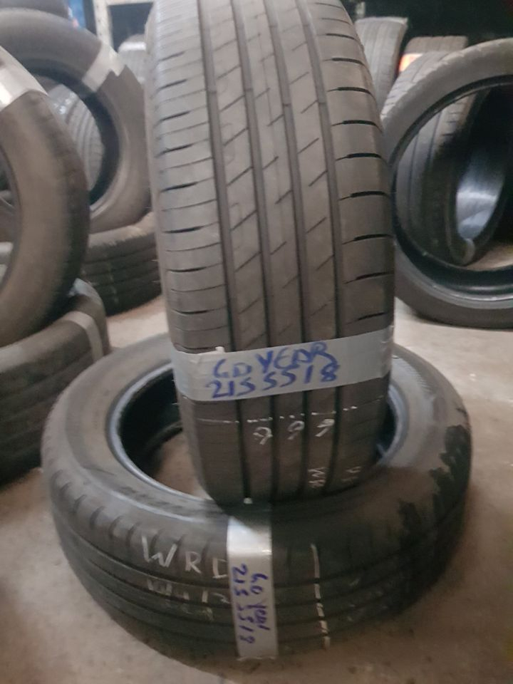 215 55 18 GoodYear Nearly NEW Tyres SALE ONLY £40 each fitted and balanced open 7 days a week