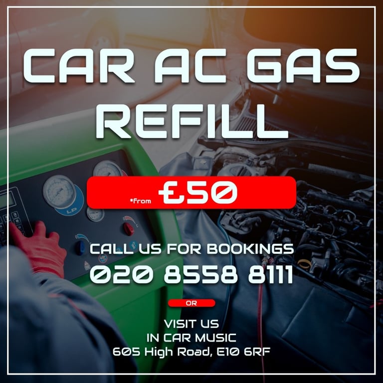 VEHICLE AIR CON REGASSING Car AC Regas Recharge Service £50 Any Car Make and Models