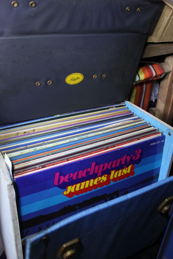 James Last = 47 x vintage vinyl LP's contained within a scruffy record case
