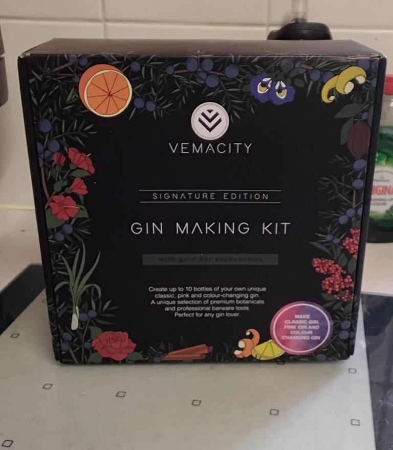 image for Vemacity gin making kit signature edition with gold bar accessories