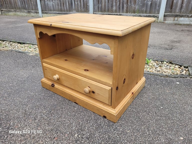image for Solid pine television unit with a drawer, delivery available 