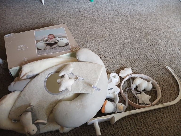 image for Baby sit me up seat and cot mobile 