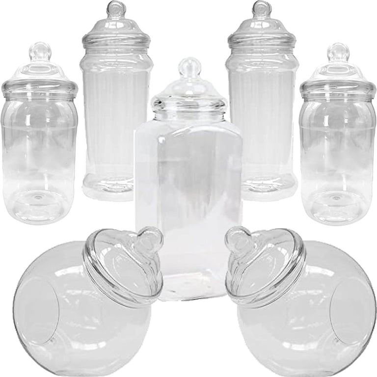 Large Plastic Sweet Jars Cookie Jar Storage Tub Wedding Party Candy Buffet
