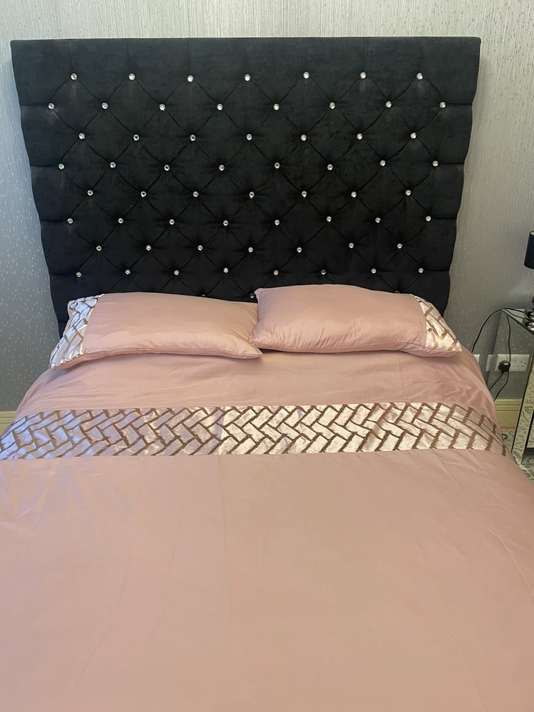 King Size Bed Frame- Extra High Headboard | in Robroyston, Glasgow | Gumtree