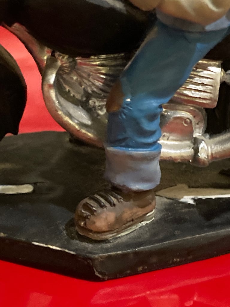 Vintage ceramic biker. Collectable.