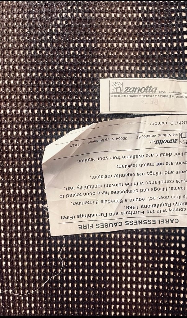 Vintage Italian leather Zanotta ‘Zurigo’ armchair 