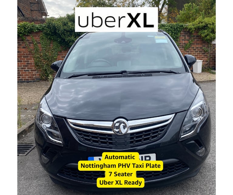  Uber XL Zafira Tourer Automatic 7 Seater Nottingham Taxi Plate