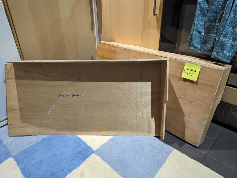 image for Pair of van wheel arch linings, Fiat Doblo Maxi, plywood