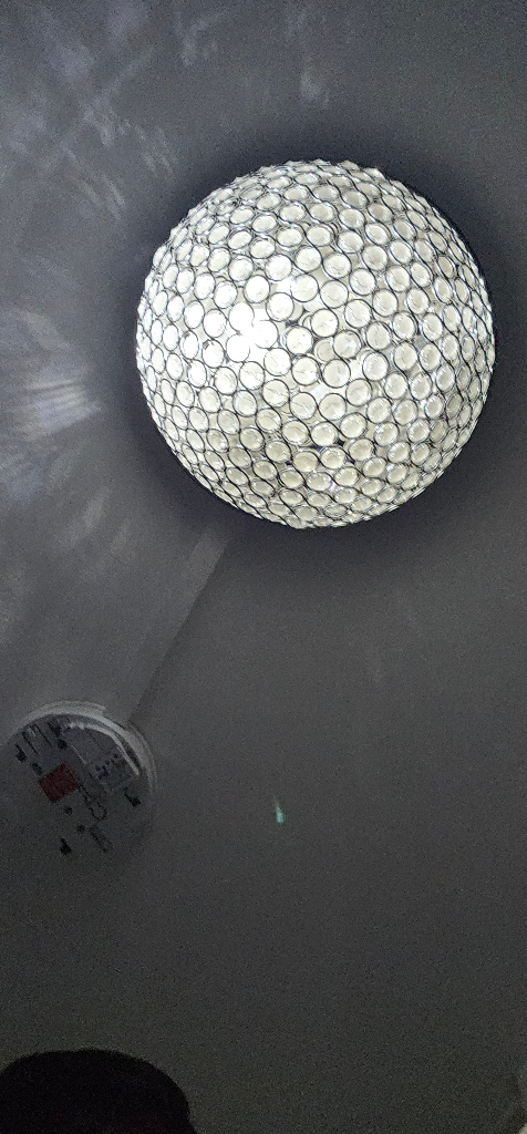 Crystal Dome Ceiling Lights ×2
