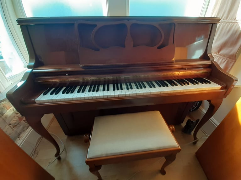 Knight K10 rare Chippendale Upright Piano beautiful *matching stool + free 1st tuning*