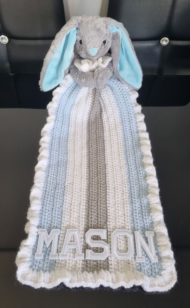 Crochet Baby Comfort Blankets, Personalised