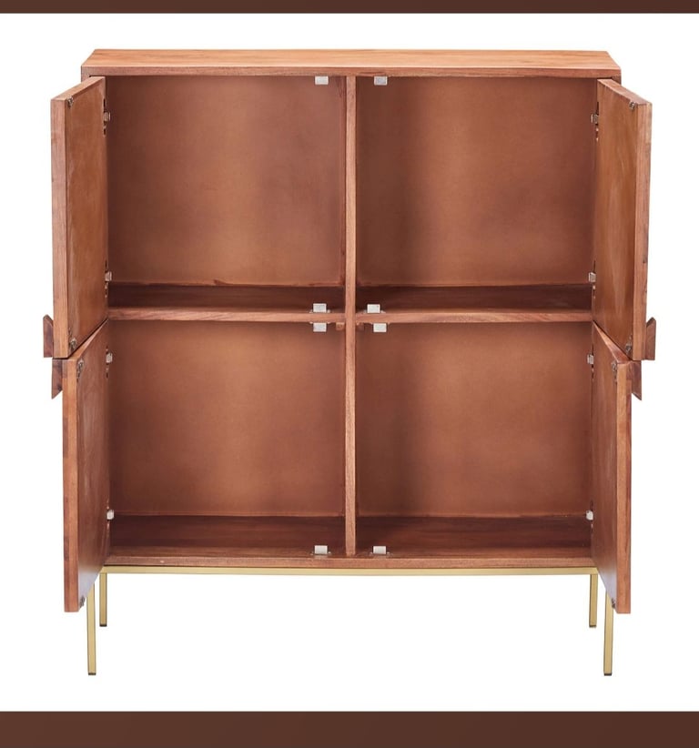 Acacia wood 4 door highboard