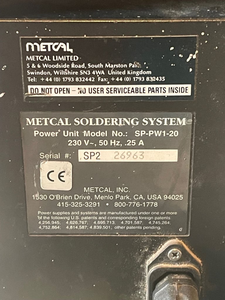 Metcal Soldering System: SP-PW1-20
