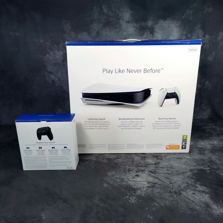 SONY PlayStation 5 - Disc Edition (CFI-1016A) 2 Controllers + Dbrand Darkplates + Damascus Holo Red