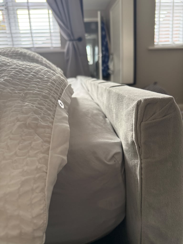 Light Grey Double Bed Frame **Available After Friday 31st October**