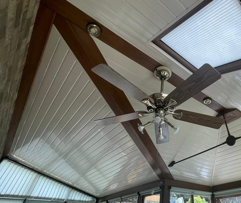 CONSERVATORY INSULATION Efficway install PVC PANELED CEILING Supplied & Fitted all incl.