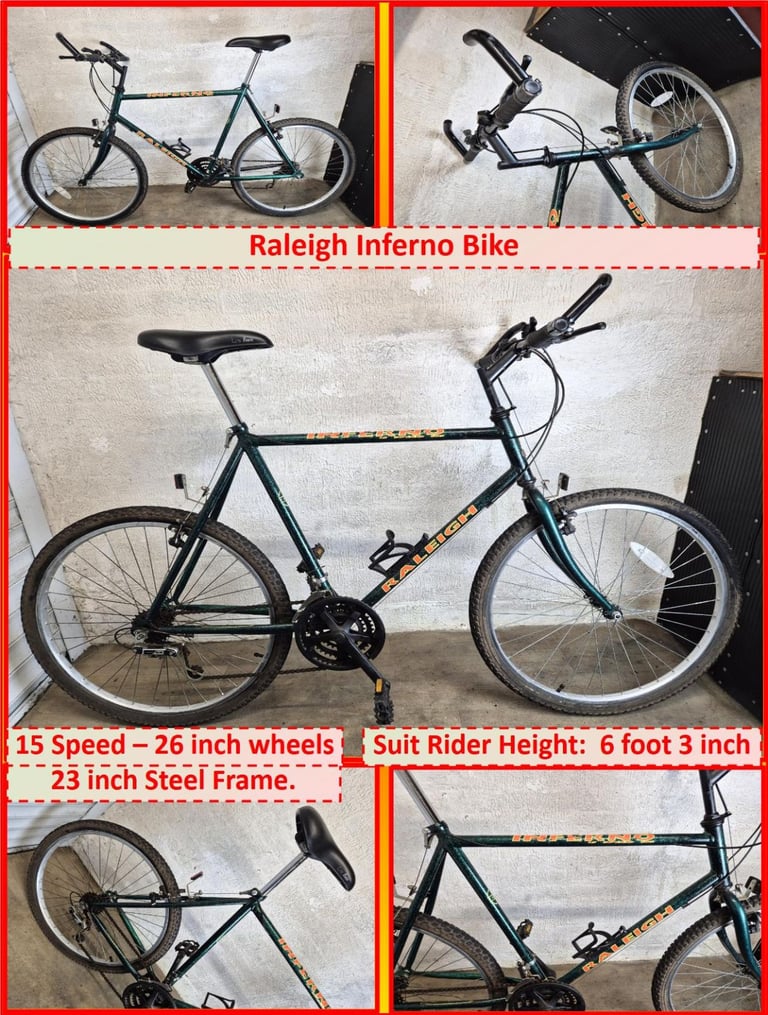 image for Raleigh Inferno Bike - 15 Speed – 26 inch wheels.