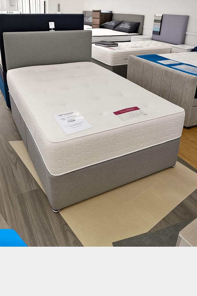image for Double Solid wooden bed frame with Mattress