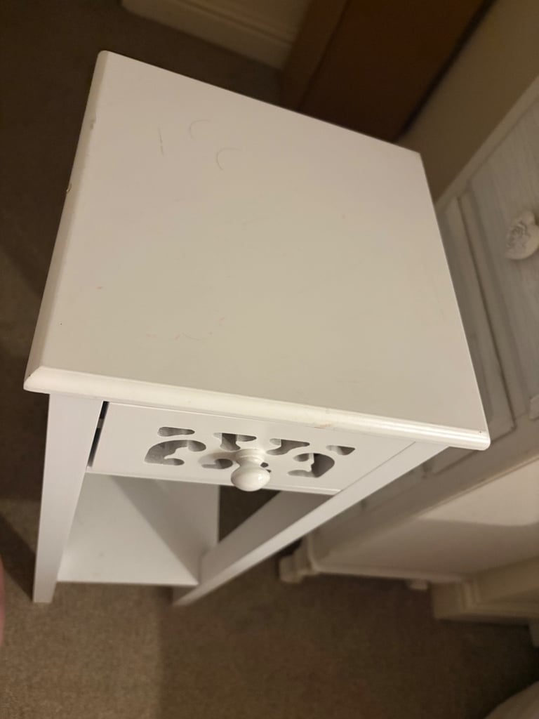 White small dressing table. 