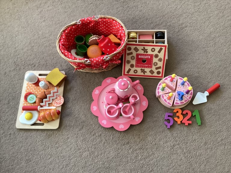 Selection of play food and tea set
