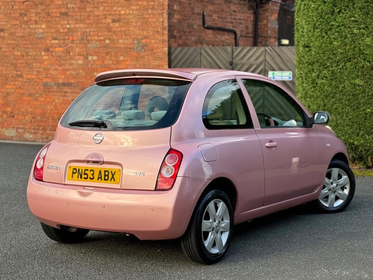 VERY RARE PINK NISSAN MICRA 1.4 PETROL SVE, WOW 1 LADY OWNER, VERY LOW 67K MILES