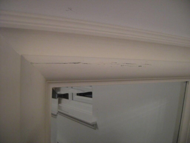 Solid Wooden Mirror antique white 