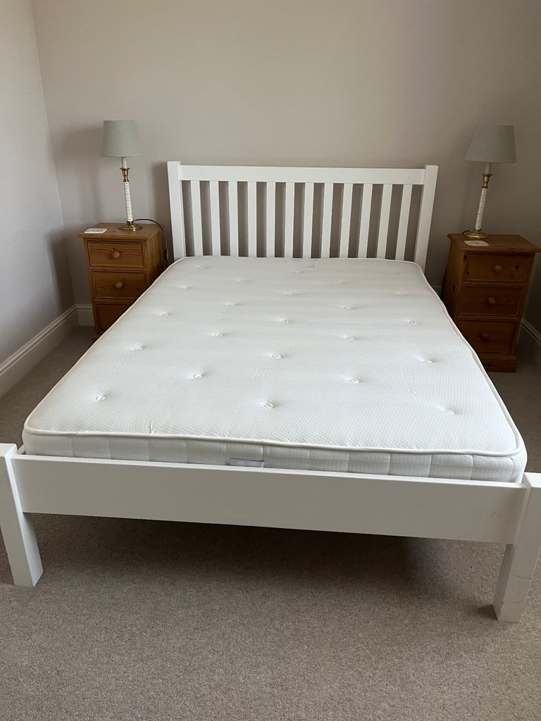 image for Free - John Lewis Wilton White Double Bed & Mattress (if wanted)