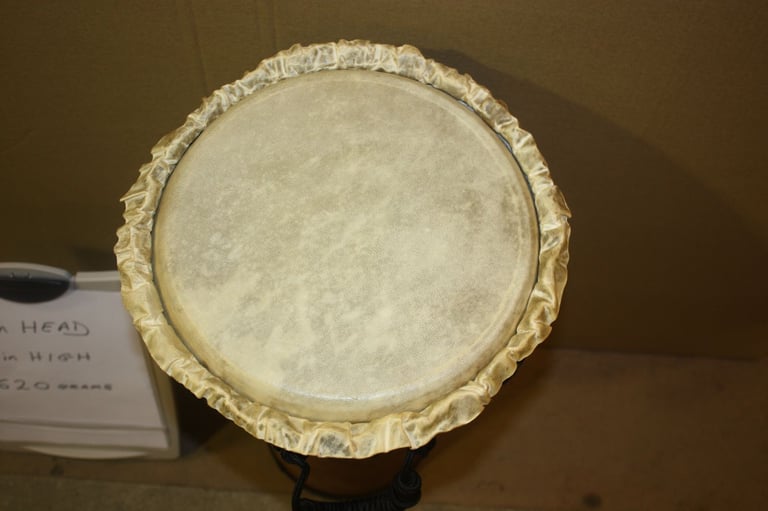 African Wooden Djembe Drum 10in Head x 24in High ~ Weight 5620 Grams ~ £75 ono