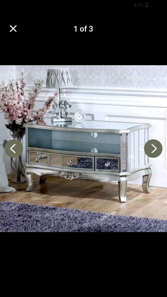 Mirrored tv cabinet or coffee table brand new 