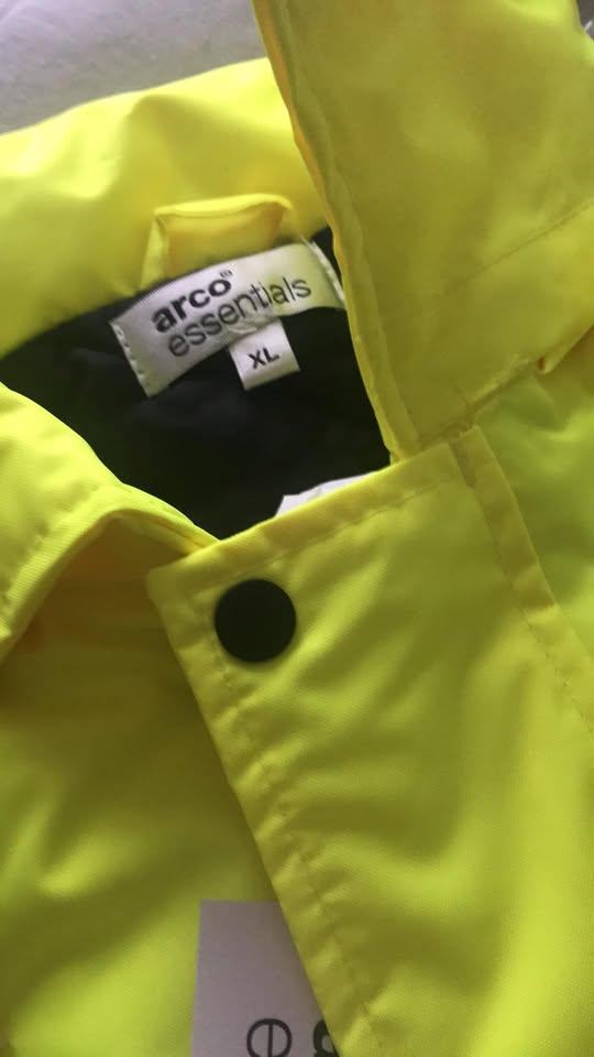 *NEW* High Vis Coat with Concealed Hood XL 