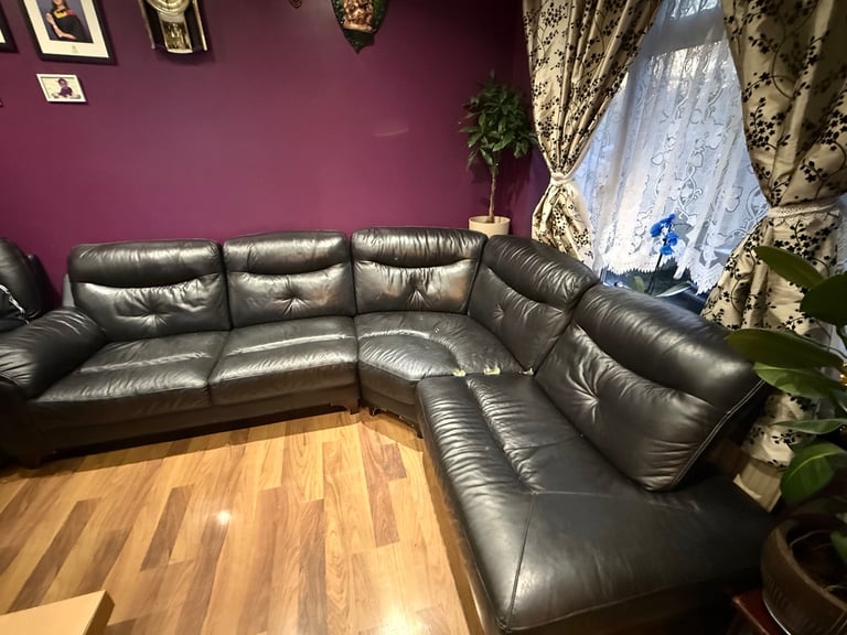 L-SHAPE CORNER LEATHER SOFA