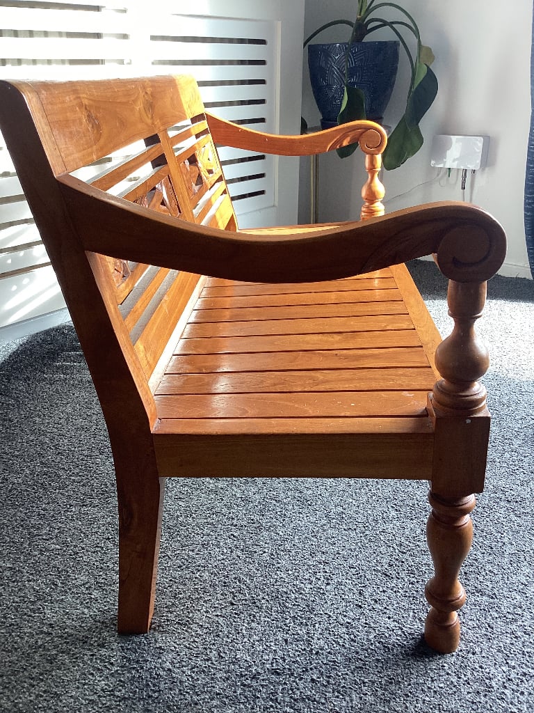 SOLID TEAK CHILDREN'S BENCH , REDUCED TO £70