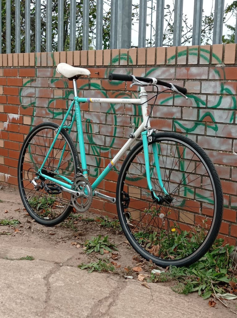 XL frame Raleigh custom flat bar road bike Bristol Upcycles 