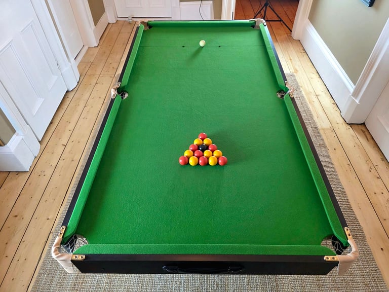 RILEY BCE SNOOKER & POOL TABLE | 6ft | ROLLING LAY FLAT FOLDING | BILLIARDS 