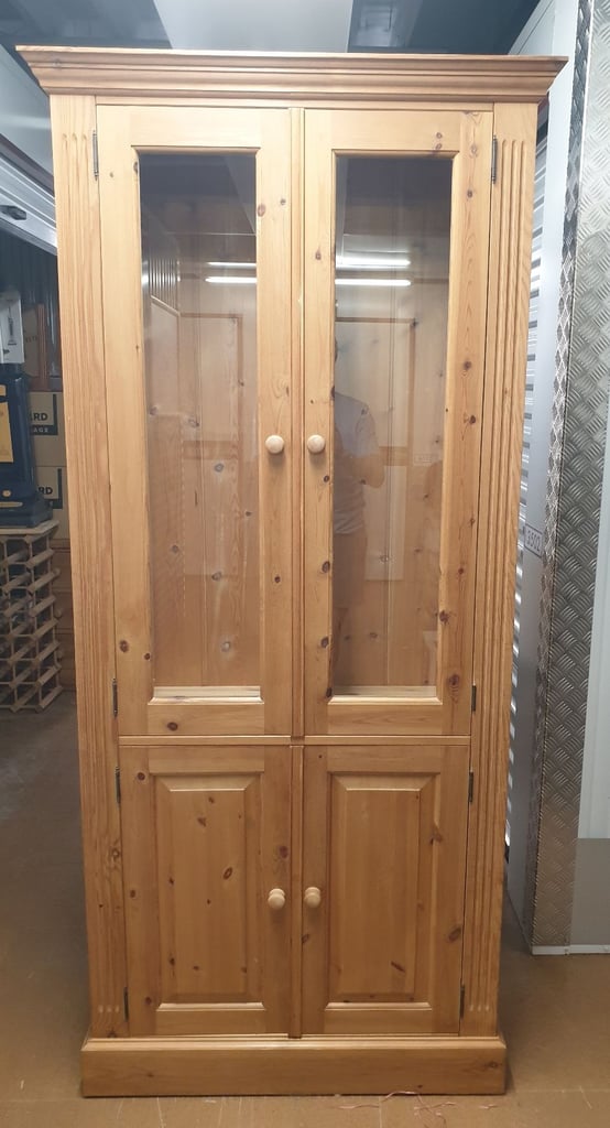 Pine display cabinet